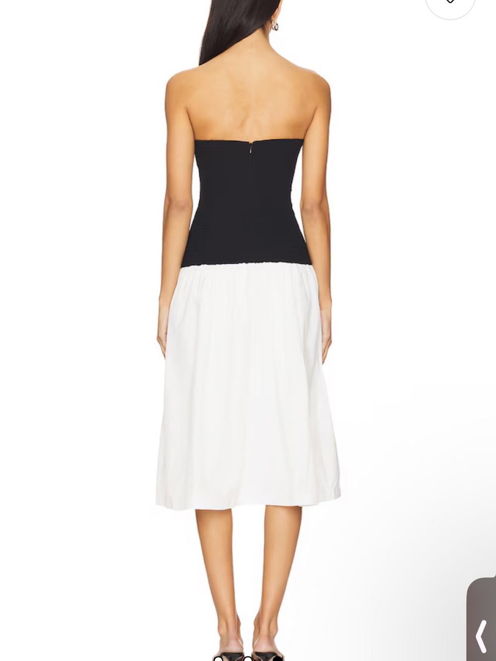 Amanda Uprichard Valencia Strapless Black & White Midi Dress - Picture 3 of 6
